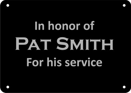 engraved metal sign specialty