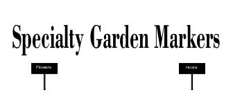 Welcome to Specialty Garden Markers
